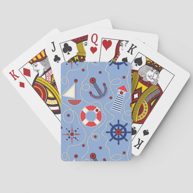 Jeu De Cartes Conception Nautique (dos)