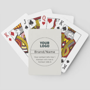 Jeu De Cartes Conception rétro moderne blanc cassé