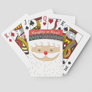 Jeu De Cartes Conception visage père Noël
