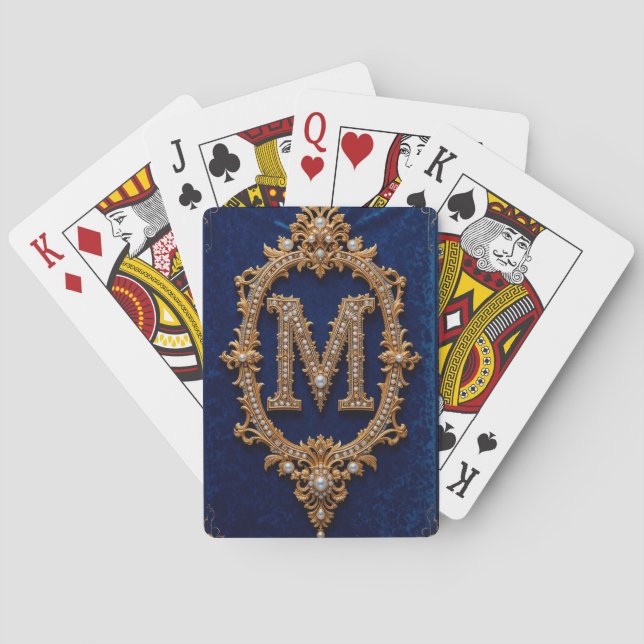 Jeu De Cartes Conceptions de monogrammes élégants (dos)