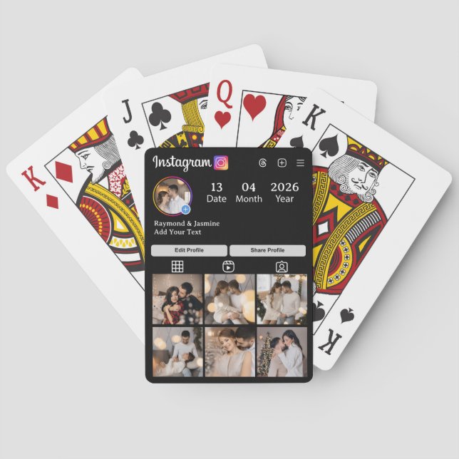 Jeu De Cartes Concevez Votre Propre Collage De 7 Photos (dos)