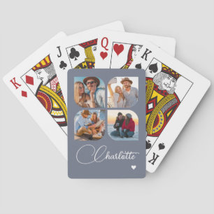Jeu De Cartes Concevez Votre Propre Nom Personnalisé avec 4 Phot