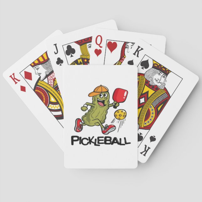 Jeu De Cartes Concombre drôle jouant au pickleball  (dos)