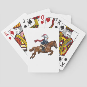 Jeu De Cartes Concours de saut d'obstacles de Noël Bonhomme de n