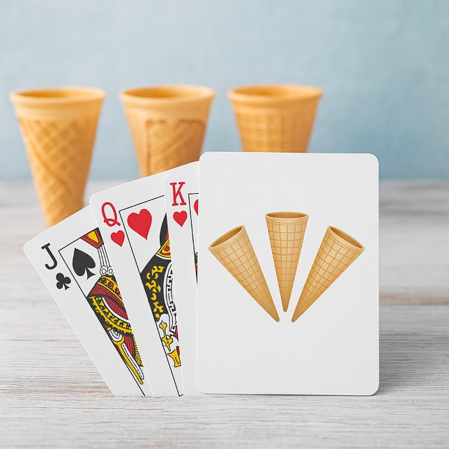 Jeu De Cartes Cône de glace triple gaufre dessert d'été (Créateur téléchargé)