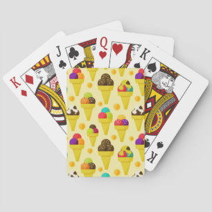 Jeu De Cartes Cônes de crème glacée colorée