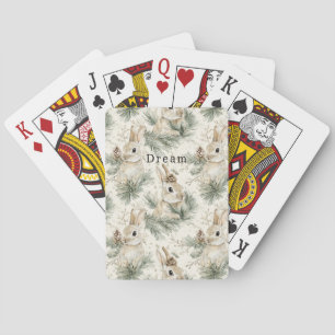 Jeu De Cartes Cônes de pin verts lapins lapins 