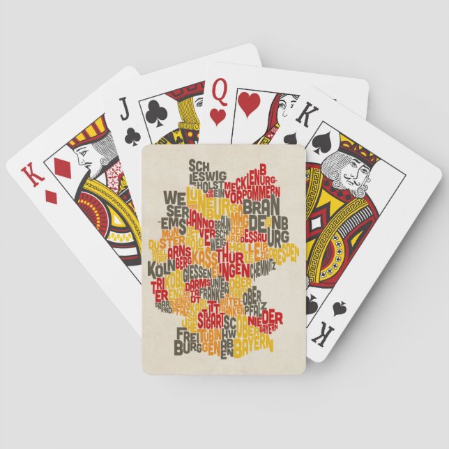 Jeu De Cartes Configuration de texte de carte de l'Allemagne (dos)