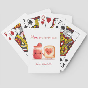 Jeu De Cartes Confiture de fraises personnalisée et mignonne, ca