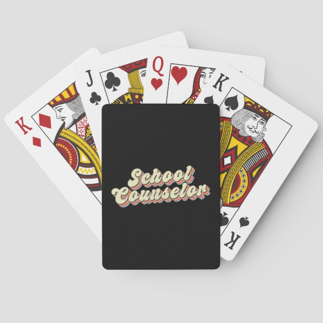 Jeu De Cartes Conseiller scolaire Retro Enseignant (dos)