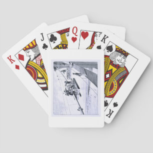 Jeu De Cartes Construction de Brooklyn Bridge, New York