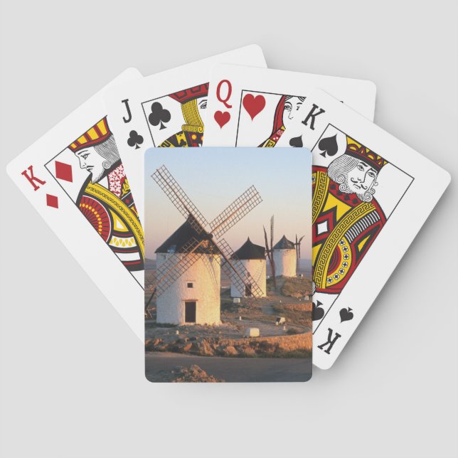 Jeu De Cartes Consuegra, La Mancha, Espagne, moulins à vent (dos)