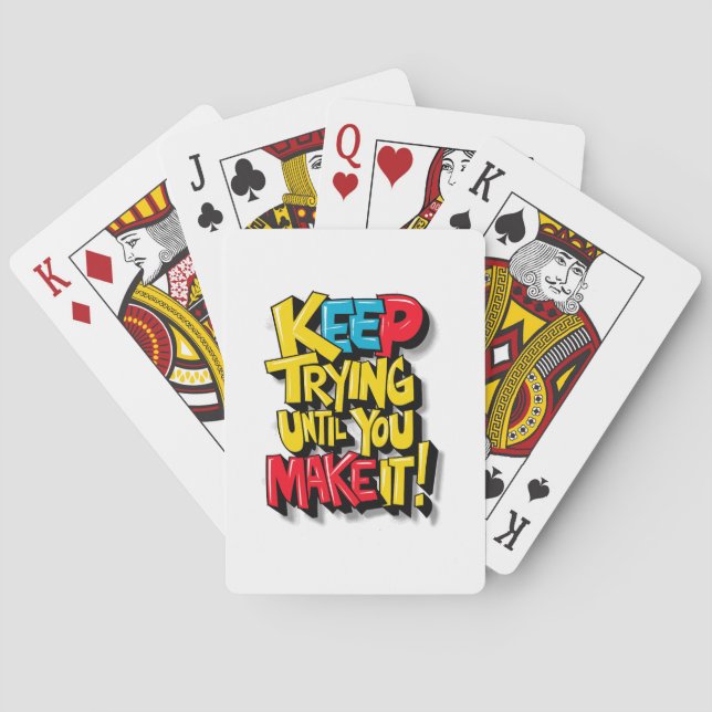 Jeu De Cartes Continuez d'essayer jusqu'à réussir (dos)