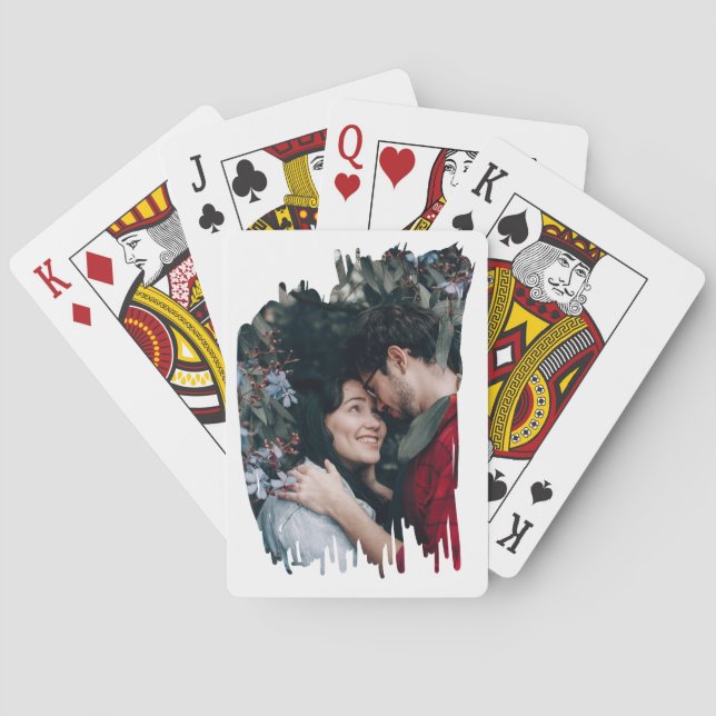 Jeu De Cartes contour de brosse Heureuse Sainte-Valentin photo p (dos)