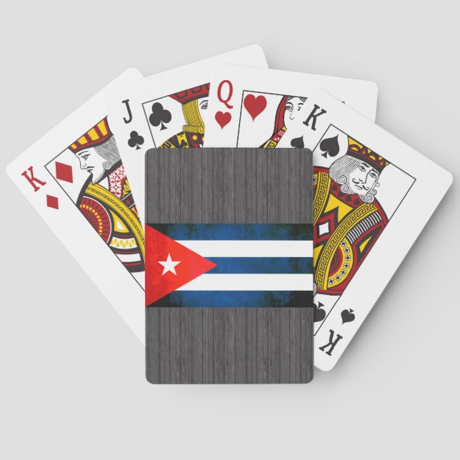 Jeu De Cartes Contraste coloré Drapeau cubain (dos)