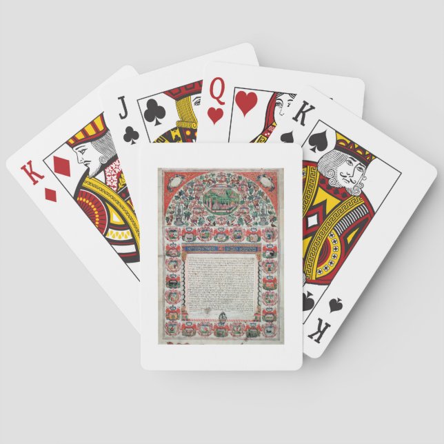 Jeu De Cartes Contrat de mariage juif (vellum) (dos)