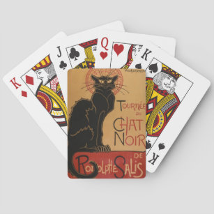 Cartes A Jouer Chat Noir Zazzle Fr