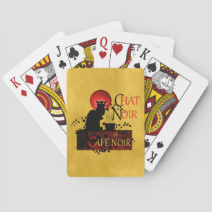 Jeu De Cartes Conversation Noir et Café Noir