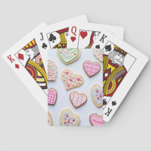 Jeu De Cartes Cookies en forme de cœur pour la Saint-Valentin