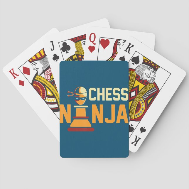 Jeu De Cartes Cool Chess Ninja Chess Lovers Cadeau (dos)