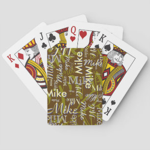 Jeu De Cartes Cool de nom répétitif moderne surdimensionné