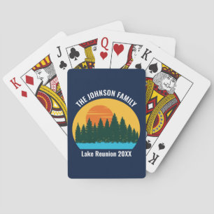 Jeu De Cartes Cool de réunion de la famille du lac Sunset person