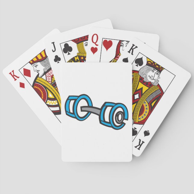 Jeu De Cartes Cool Dumbbell Fitness Blue and Grey Graphisme (dos)