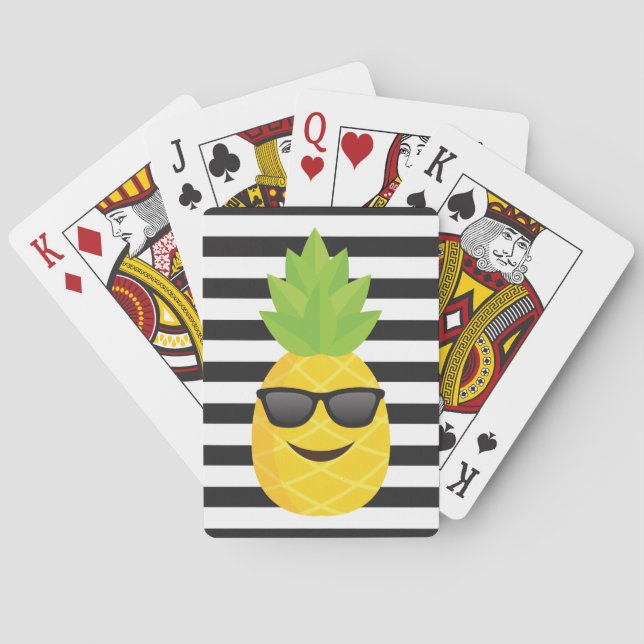 Jeu De Cartes cool emoji pineapple (dos)