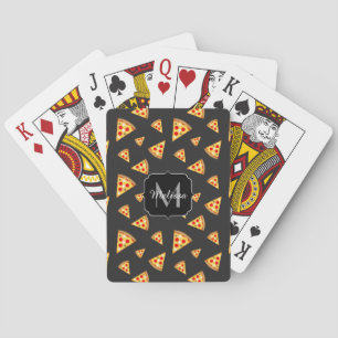 Jeu De Cartes Cool et amusante pizza tranches motif Monogram