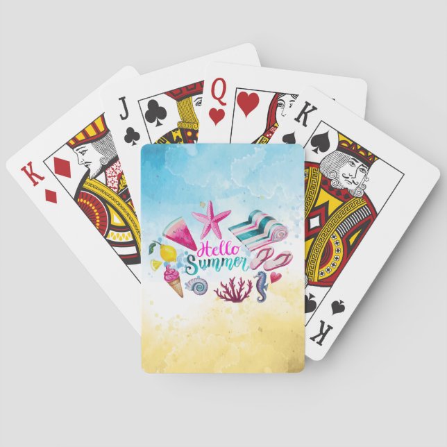 Jeu De Cartes Cool magnifique Bonjour été (dos)