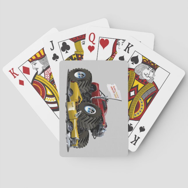 Jeu De Cartes Cool Monster Truck Cruser un dessin de voiture (dos)