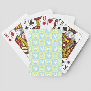 Jeu De Cartes Cool Pâques Checkerboard Motifs Coq oeufs