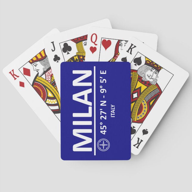Jeu De Cartes Coordonnées Milan (dos)
