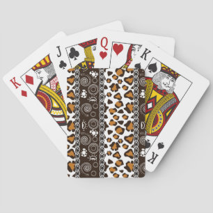 Jeu De Cartes Copie africaine avec le motif de peau de guépard