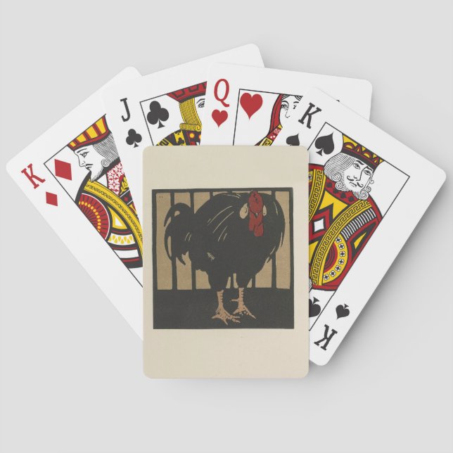 Jeu De Cartes Coq - Animaux Carrés Illustration (dos)