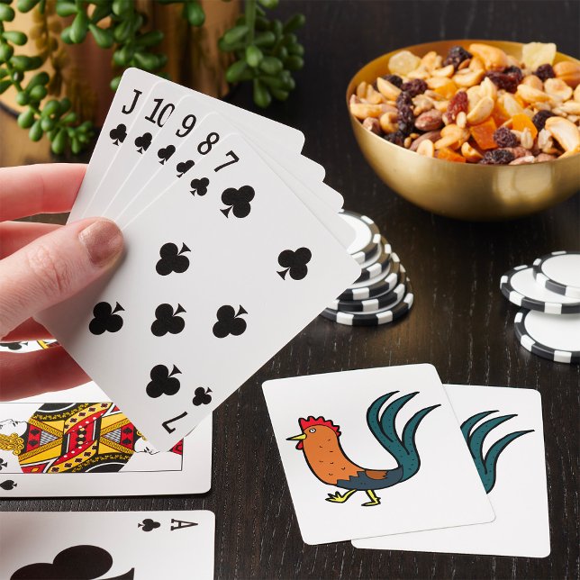 Jeu De Cartes Coq de dessin animé mignon (Créateur téléchargé)