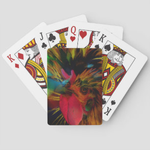 Jeu De Cartes Coq polonais et Heart Bokeh