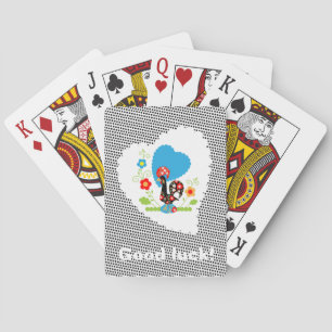 Jeu De Cartes Coq portugais avec pois noirs