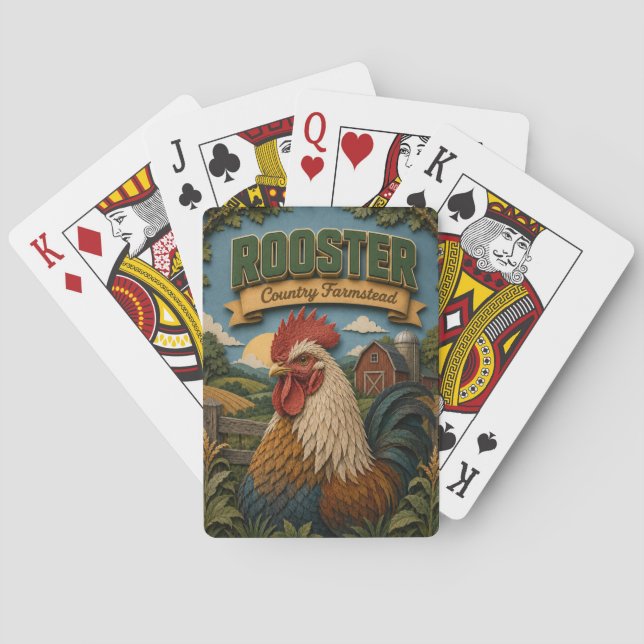 Jeu De Cartes Coq Poule Ferme de Campagne POPCUT (dos)