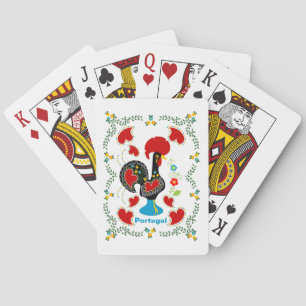 Jeu De Cartes Coq traditionnel du Portugal en noir