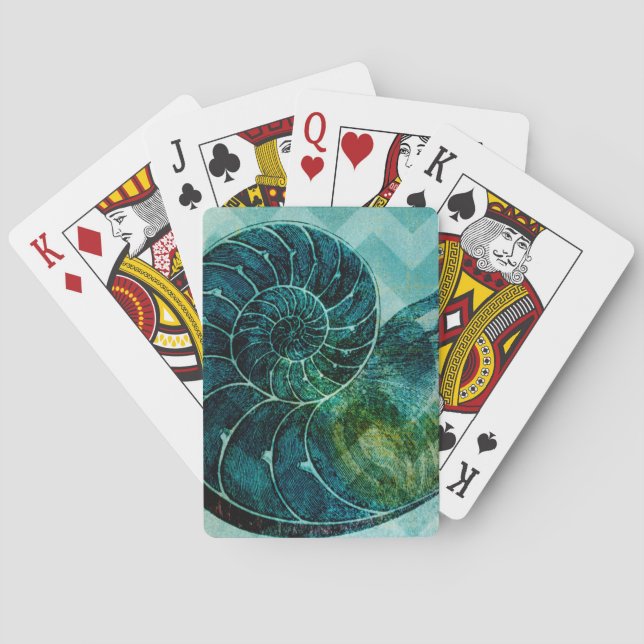 Jeu De Cartes Coque spirale Turquoise (dos)