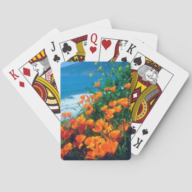 Jeu De Cartes Coquelicots le long de la côte Pacifique près de B (dos)