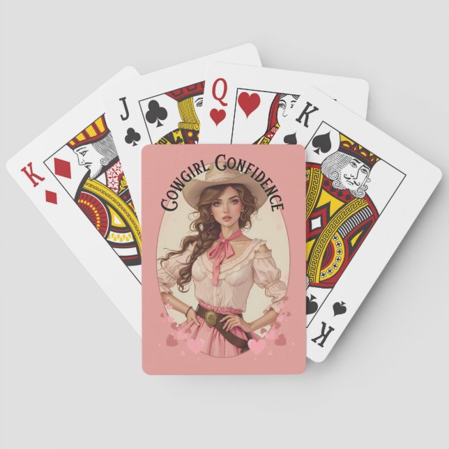 Jeu De Cartes Coquette Cowgirl Western Mode Portrait (dos)