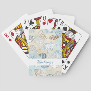 Jeu De Cartes Coquillages de plage d'été personnalisés