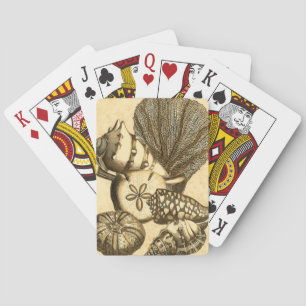 Jeu De Cartes Coquilles neutres et collection de corail