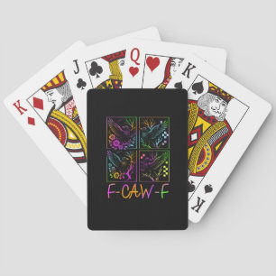 Jeu De Cartes Corbeau F-Caw-F Coloré Néon Goth Oiseau Drôle