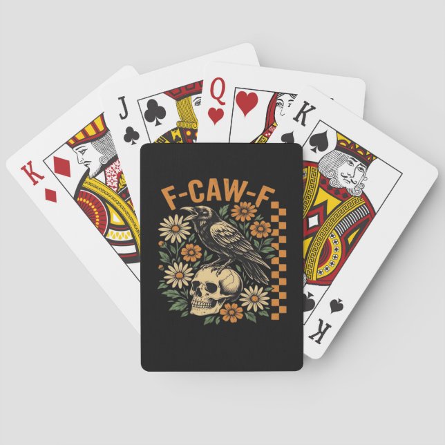 Jeu De Cartes Corbeau F-Caw-F Cool Unique (dos)