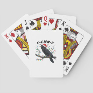 Jeu De Cartes Corbeau F-Caw-F Drôle de Lumières de Noël Rétro Ch