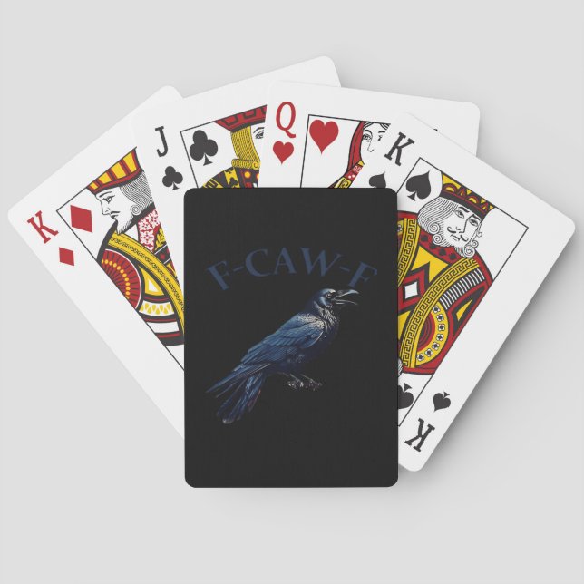Jeu De Cartes Corbeau, F-Caw-F Drôle D'oiseau Créatif Décontract (dos)