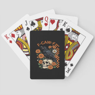 Jeu De Cartes Corbeau F-Caw-F Drôle Halloween Gothique Créatif